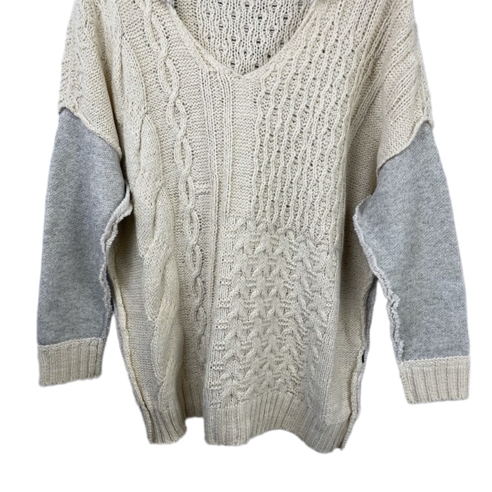 Solutions Oversized Patchwork Knit Sweater - image 5